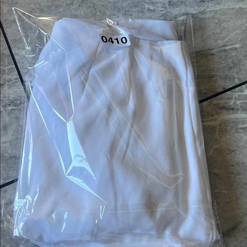 EXPRESS Cropped Wide Leg High Rise Pants White Women's Size 4R - Picture 8 of 8
